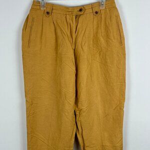 Fous De Vous Chino Wide Leg Pants Size 14 Beige Waist 31in Inseam 27in Rise 13in